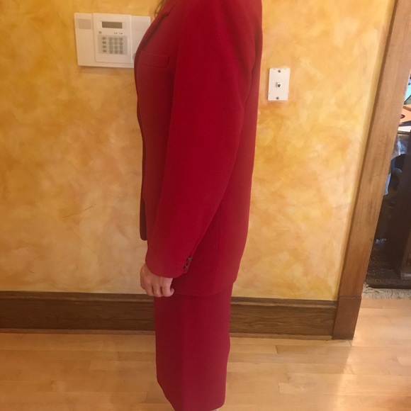 Vintage Wool & Cashmere Serena Ruby Red Jacket 8 - Picture 2 of 6